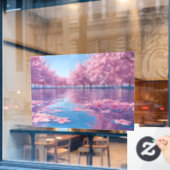 Vluchtige Bloei Raamsticker (Cafe Raam)