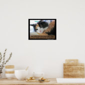 Vluchtige eyed calico, citaat van Abraham Lincon Poster (Keuken)