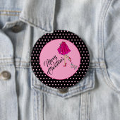 Vluchtige kerstButton Ronde Button 4,0 Cm (In situ)