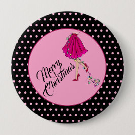 Vluchtige kerstButton Ronde Button 4,0 Cm