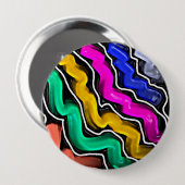 Vluchtige Kleuren Ronde Button 4,0 Cm (Voorkant /achterkant)