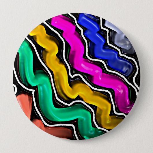 Vluchtige Kleuren Ronde Button 4,0 Cm (Voorkant)