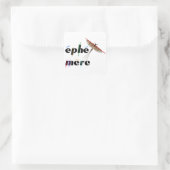 vluchtige moment vierkante sticker (Tas)