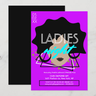 Vluchtige Nachtclub Dames Promotie Flyer Kaart