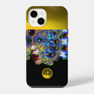 VLUCHTIGE, SCHOONHEID MET MASKER Gele Topaas Edels iPhone 14 Hoesje