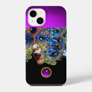 VLUCHTIGE, SCHOONHEID MET MASKER  Paarse Amethist  iPhone 14 Hoesje