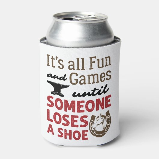 Vluchtige spelen tot iemand een schoen verliest blikjeskoeler (Blikje Voorkant)