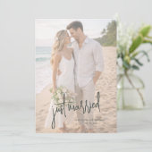 Vluchtige strandtrouw aankondiging (Staand voorkant)