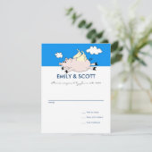 Vluchtige varken RSVP kaart (Staand voorkant)