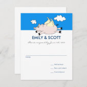 Vluchtige varken RSVP kaart (Voorkant / Achterkant)