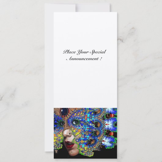 VLUCHTIGE zoete 16 masquerade bal zilver Kaart (Achterkant)