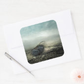 Vluchtjaar 2013 vierkante sticker (Envelop)