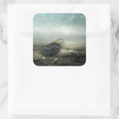 Vluchtjaar 2013 vierkante sticker (Tas)