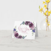 Vluchtje en sterkte paarse florale notitiekaart (Gele Bloem)