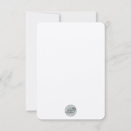 Vluchtkaart met veren bedankkaart (Achterkant)