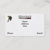 Vluchtmacht mariniers rangeren overschot visitekaartje (Achterkant)