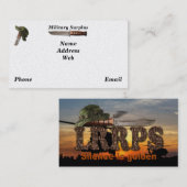 Vluchtmacht mariniers rangeren overschot visitekaartje (Voorkant / Achterkant)