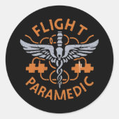 Vluchtparamedisch Ronde Sticker (Voorkant)