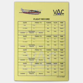 Vluchtrecord N777WL Post-it® notes 4 x 6