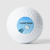 Vluchtrisico! Grappige golfbal die door de lucht v Golfballen (Voorkant)