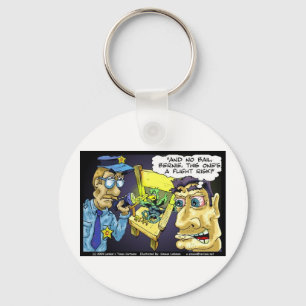 Vluchtrisico Grappige Vogel Cartoon Cadeaus & T-sh Sleutelhanger