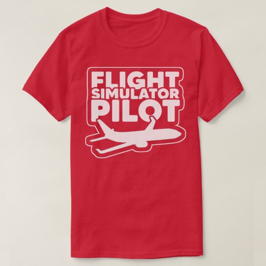 Vluchtsimulator-piloot T-shirt (Design voorkant)