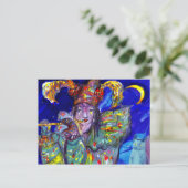 VLUCHTSTAND IN BLUE/Venetië, carnavalsnacht Briefkaart (Staand voorkant)