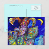 VLUCHTSTAND IN BLUE/Venetië, carnavalsnacht Briefkaart (Voorkant / Achterkant)