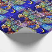 VLUCHTSTAND IN BLUE/Venetië, carnavalsnacht Cadeaupapier (Hoek)