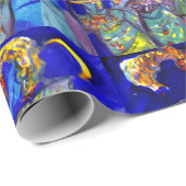 VLUCHTSTAND IN BLUE/Venetië, carnavalsnacht Cadeaupapier (Rol Hoek)