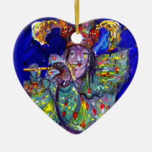 VLUCHTSTAND IN BLUE/Venetië, carnavalsnacht Keramisch Ornament