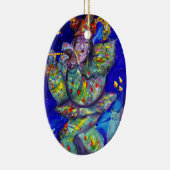 VLUCHTSTAND IN BLUE/Venetië, carnavalsnacht Keramisch Ornament (Rechts)