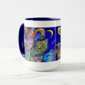 VLUCHTSTAND IN BLUE/Venetië, carnavalsnacht Mok (Voorkant links)