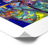 VLUCHTSTAND IN BLUE/Venetië, carnavalsnacht Poster (Hoek)