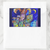 VLUCHTSTAND IN BLUE/Venetië, carnavalsnacht Rechthoekige Sticker (Tas)