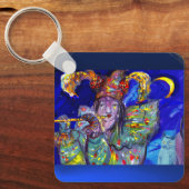 VLUCHTSTAND IN BLUE/Venetië, carnavalsnacht Sleutelhanger (Voorkant)