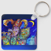 VLUCHTSTAND IN BLUE/Venetië, carnavalsnacht Sleutelhanger (Achterkant)