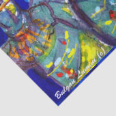 VLUCHTSTAND IN BLUE/Venetië, carnavalsnacht Tissuepapier (Detail)