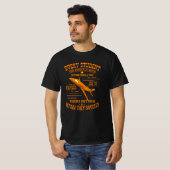 Vluchtstudent wil je vlieginstructeur doden t-shirt (Voorkant volledig)