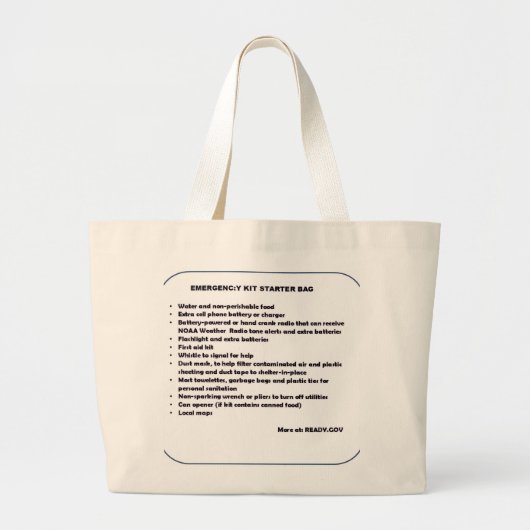 Vluchttas Grote Tote Bag (Voorkant)