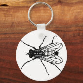 Vluchttekening - insecten, plagen, vliegen sleutelhanger (Voorkant)