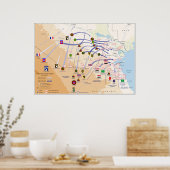 Vluchtuitvoeringskaart Storm woestijn 1991 Poster (Keuken)