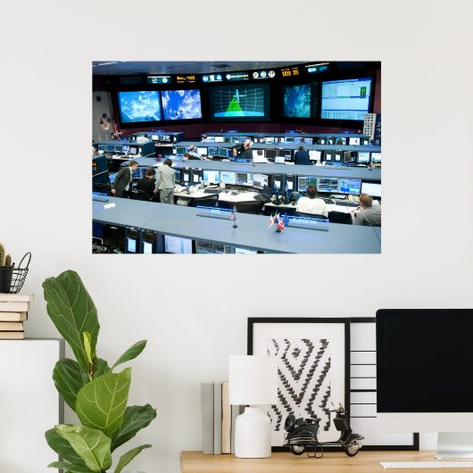 Vluchtverkeersleidingscentrum voor Johnson Space C Poster (Thuiskantoor)