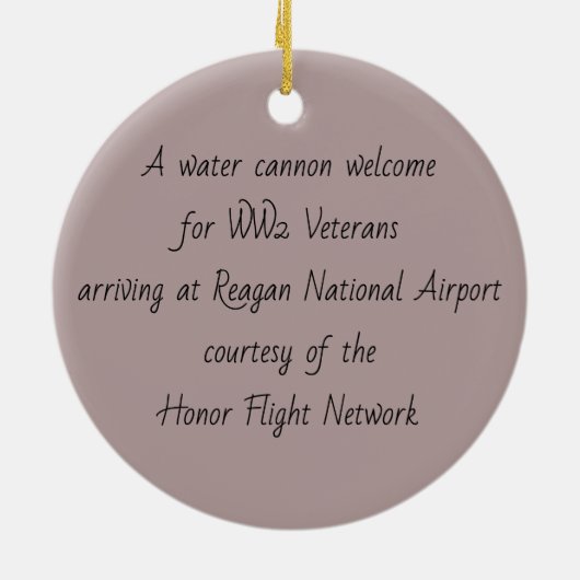 Vluchtversiering van het waterkanon keramisch ornament (Achterkant)