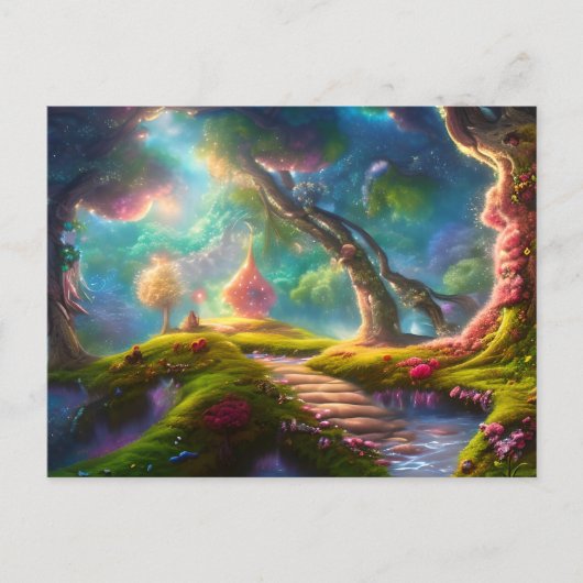Vluchtverslindend landschap briefkaart (Voorkant)