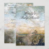 Vluchtvliegen af met Baby shower uitnodigen Kaart (Voorkant / Achterkant)