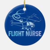 Vluchtzuster Heartbeat Practitioner Nursing RN Keramisch Ornament (Achterkant)