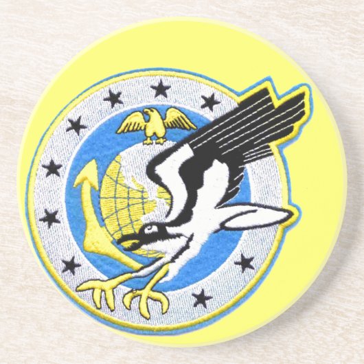 VMF-213 — WW II-patch Zandsteen Onderzetter (Voorkant)