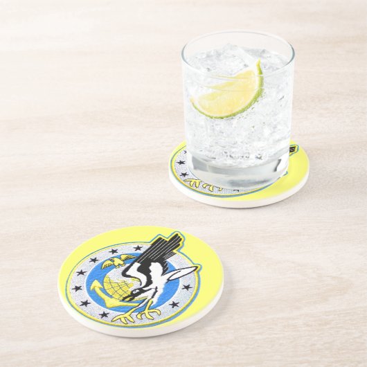 VMF-213 — WW II-patch Zandsteen Onderzetter (Zijkant)