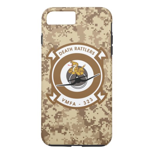 VMFA-323 Death Rattlers "Marine Camo" Case-Mate iPhone Case (Achterkant)